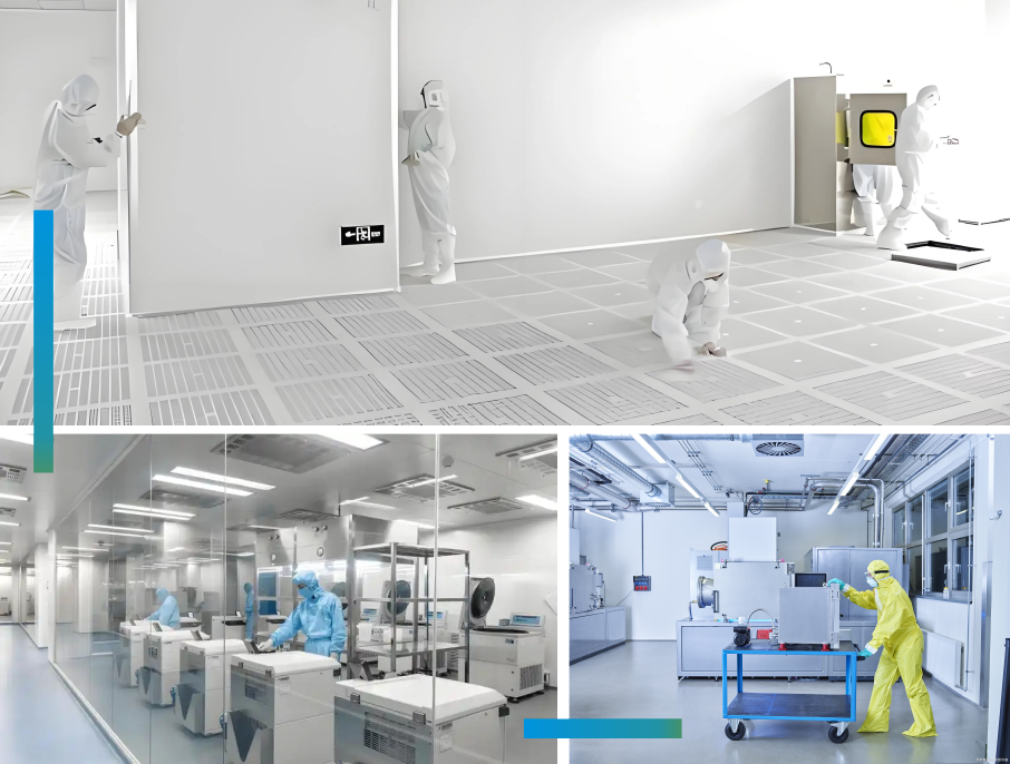 Huahong All-steel PVC flooring Anti-static Floors for Class 1,000 Cleanrooms and Data Centers